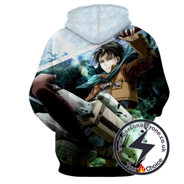 Attack On Titan - Levi Ackerman 3D - Attack On Titan Hoodies
